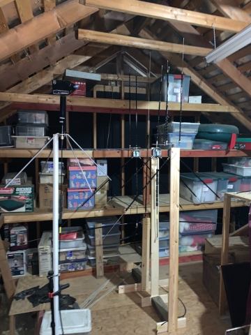 KJ5DRI Triad HF antenna farm with Compactenna VHF-UHF