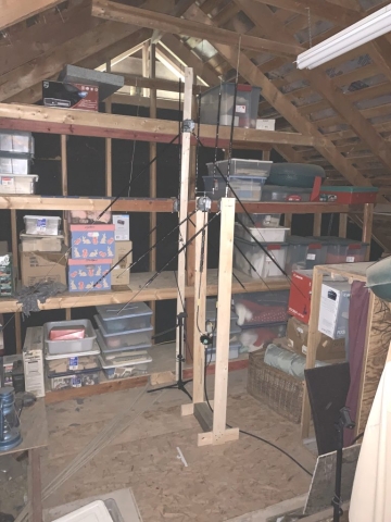 KJ5DRI Triad antenna HF farm in attic