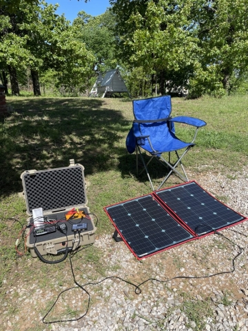 Ham solar powered go-box at Field Day